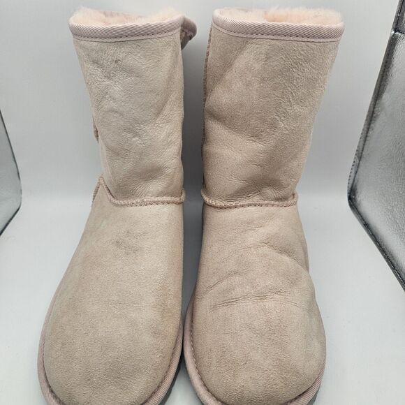 UGG Australia Bailey Bow II Pink Suede Shearling Line Boots Size US 5 - Picture 6 of 14